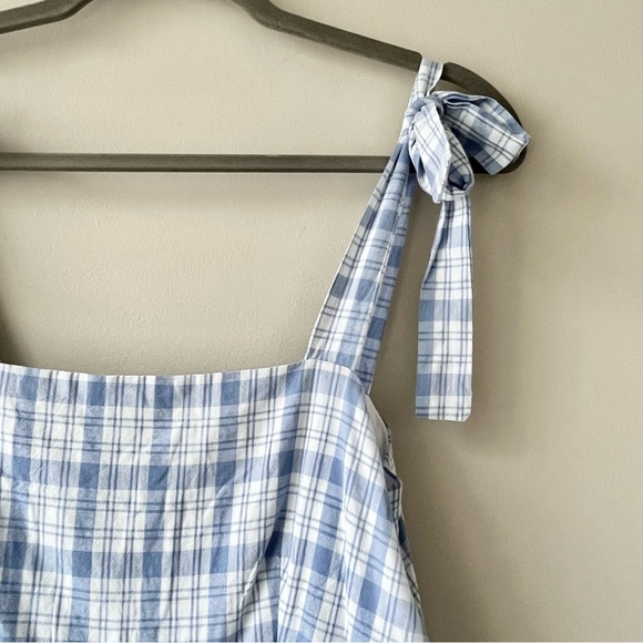 Petal & Pup Light Blue Plaid Midi Dress - Picture 7 of 8
